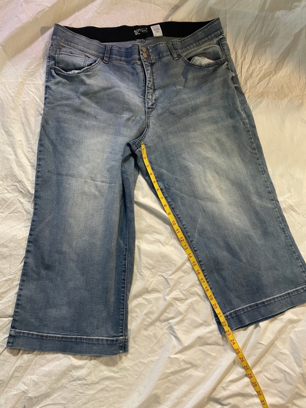 Terra & Sky Light Blue Cropped Jeans - Ankle Length